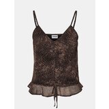 Noisy May Black-brown leopard-print top Melina Cene