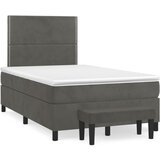 The Living Store Box spring postelja z vzmetnico temno siva 120x200 cm žamet - Box Spring Postelja, (21489882) | Shoptok.si