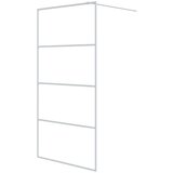 Furnova Pregrada za tuš bela 100x195 cm prozorno ESG steklo, (21918016) | Shoptok.si