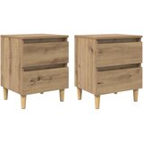  Krevetne ormariće 2 pcs Umjetnički hrast 40 x 35 x 50 cm | shoptok.hr