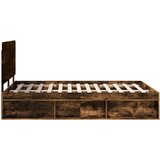  Konstrukcija postelje z vzglavjem Dimljeni oreh 140 x 200 cm, (5000102715) | Shoptok.si