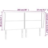  Uzglavlje s ušima tamnosmeđe 203x23x118/128 cm od tkanine | shoptok.hr
