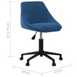  Okretna blagovaonska stolica plava baršunasta | shoptok.hr