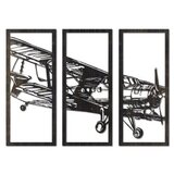 WALLXPERT set ukrasnih metalnih dodataka (3 komada) airplane APT315 | ePonuda.com