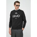 Liu Jo Bombažen pulover moška, črna barva