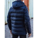 DStreet Kurtka męska zimowa pikowana z kapturem granatowa | Shoptok.si
