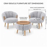 Atelier Del Sofa fotelje i klub stočić star grey | Eponuda.com