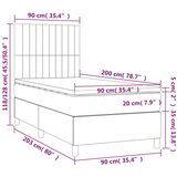  Box spring postelja z vzmetnico moder 90x200 cm blago | Shoptok.si