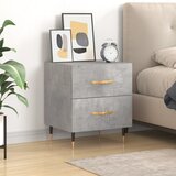 vidaXL Nočna omarica betonsko siva 40x35x47,5 cm inženirski les | Shoptok.si