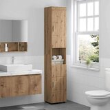 vidaXL Kopalniška omarica TULUM artisan hrast 37 x 31.5 x 203 cm | Shoptok.si