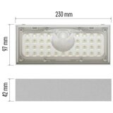  LED solarni reflektor sa senzorom pokreta, LED 3,7 V 3000 mAh, 4000 K, IP65, bela | Eponuda.com