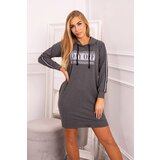 Kesi Dress with reflective print graphite Cijene