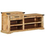 vidaXL Klop za čevlje 110x35x50 cm Trden grob les Mango | Shoptok.si