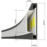 Thoro Črna aluminijasta LED viseča svetilka &amp;oslash; 110 cm RIO &amp;ndash; Slike