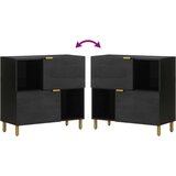 vidaXL Komoda črn 80x33x75 cm inženirski les | Shoptok.si