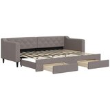 vidaXL Izvlečna dnevna postelja s predali taupe 80x200 cm blago, (20929891) | Shoptok.si