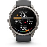 Garmin multisport GPS sat fēnix 9 Pro inReach 51 mm, titanij, grafitno/crni silikonski remen | shoptok.hr