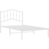  Metalni okvir za krevet s uzglavljem bijeli 100x190 cm | shoptok.hr