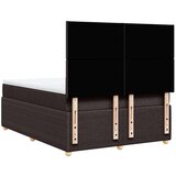  Krevet s oprugama i madracem tamnosmeđi 140 x 190 cm od tkanine | shoptok.hr
