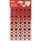 Apli naljepnice stikers crvena metalna srca 17187 | shoptok.hr