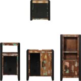 vidaXL Komplet pohištva za kopalnico 4 pcs Trden recikliran les | Shoptok.si