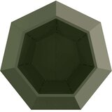vidaXL Cvetlično korito Oljčno zelena 100 x 100 x 80 cm Jeklo | Shoptok.si