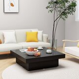 Furnova Klubska mizica črna 90x90x28 cm iverna plošča, (21915329) Cene