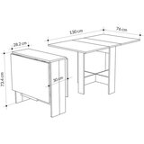 Livetastic Jedilna Miza Artemio, Barva Temnega Hrasta, 130x76cm | Shoptok.si