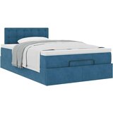 vidaXL Okvir kreveta s madracem tamnoplavi 120x200 cm baršunasti | shoptok.hr