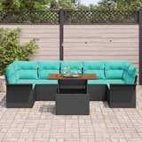  Vrtna sedežna garnitura s shranjevanjem 8 pcs Črna Poly ratan, (5000145675) | Shoptok.si