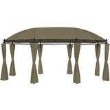 vidaXL Paviljon z zavesami 520x349x255 cm taupe 180 g/m² | Shoptok.si