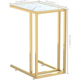 vidaXL Bočni stolić za računalo bijeli 50x35x65 cm od kaljenog stakla | shoptok.hr