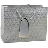  Geometric Gift Bag Gold Lines 23 x 18 x 10cm | Shoptok.si
