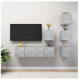  6-dijelni set TV ormarića siva boja betona konstruirano drvo - Beton siva 6 60 cm | shoptok.hr