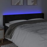 LED uzglavlje crno 183x16x78/88 cm baršunasto | shoptok.hr