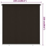  Vanjska roleta za zamračivanje 220 x 230 cm smeđa HDPE | Eponuda.ba