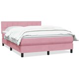 Box Spring krevet s madracem ružičasti 140x220 cm baršun | shoptok.hr