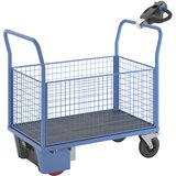 eurokraft pro ploski voziček z električnim pogonom, 4 visoke mrežaste stene, dxšxv 1420 x 700 x 1300 mm Cene