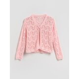 Reserved Pletena vesta - pastelnoružičasto | shoptok.hr