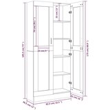  Vitrina boja smeđeg hrasta 82 5x30 5x185 5 cm konstruirano drvo | shoptok.hr