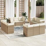  12-dijelni set vrtnih sofa od poliratana s jastucima bež | shoptok.hr
