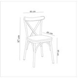 Hanah home trpezarijska stolica oliver sandalye white | ePonuda.com