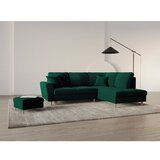 Cosmopolitan Design Zelena baršunasti sklopiva/s prostorom za odlaganje kutna garnitura (s desnim kutom/u obliku slova L) Kyoto – | shoptok.hr