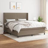 The Living Store Box spring postelja z vzmetnico taupe 180x200 cm blago - Box Spring Postelja, (21514297) | Shoptok.si