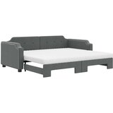  Dnevni krevet na razvlačenje tamnosivi 90 x 190 cm od tkanine | shoptok.hr