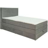 Hom`in BOXSPRING POSTELJA 120 cm x 200 cm , les, tekstil, leseni material siva | Shoptok.si