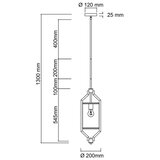 Open Design OR85877 - Luster na štapu ZUNDO 1xE27/15W/230V braon/bež | Eponuda.com