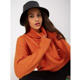 Fashion Hunters Dark orange turtleneck sweater in a loose cut RUE PARIS Cene