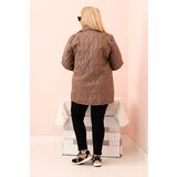 Kesi Włoski Plus Size women's quilted jacket with collar and button fango | shoptok.hr