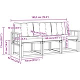  Set vanjskih sofa 3 kom. Prirodna i bež | shoptok.hr